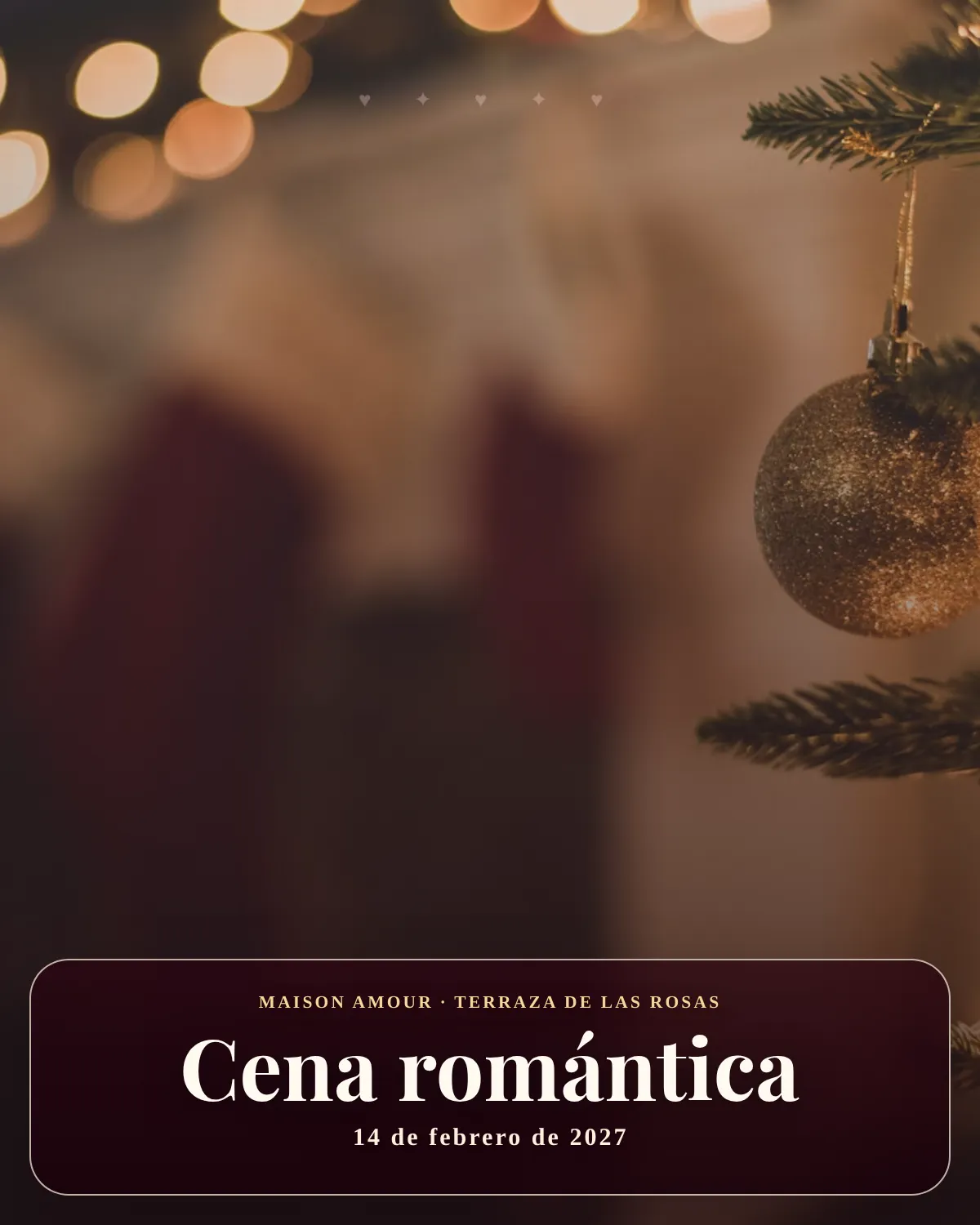 Vista previa de Cena romántica · Maison Amour